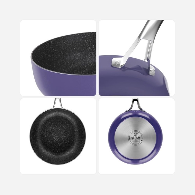 ⚡ Chảo chống dính Full induction Elmich Hera EL-8245 , El - 8246 , 8247 , El – 8248  Màu tím