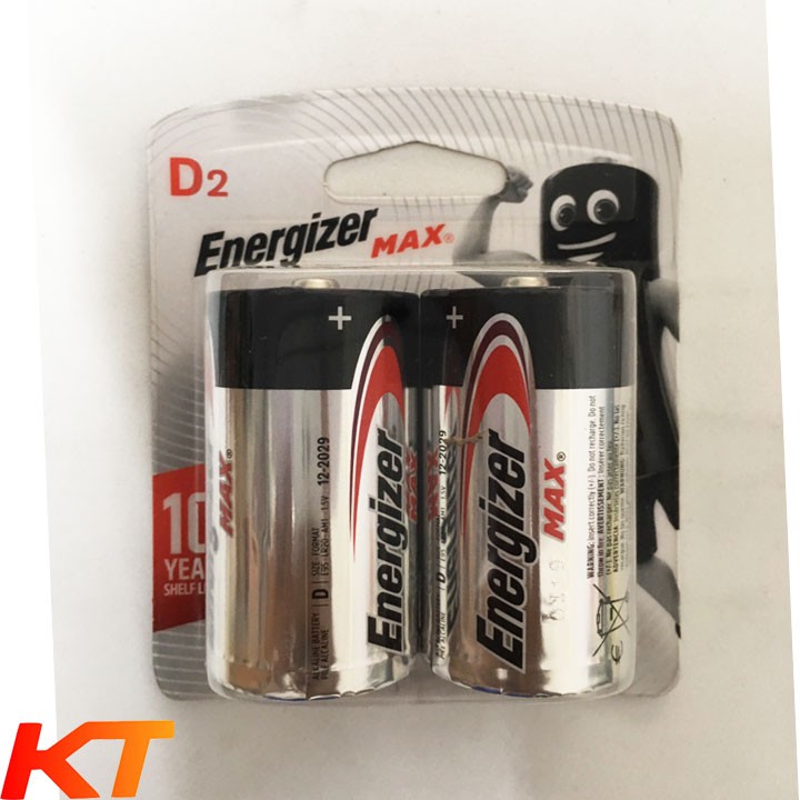 Pin đại D Energizer Alkaline 1.5v Max Power Seal (Vỉ 2 viên) Mẫu mới