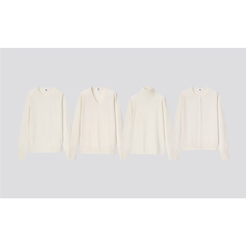 (UNIQLO Nhật chính hãng) NỮ- Áo len lông cừu Merino cổ tròn dài tay (Extra Fine Merino Crew Neck Sweater Long Sleeve) | BigBuy360 - bigbuy360.vn