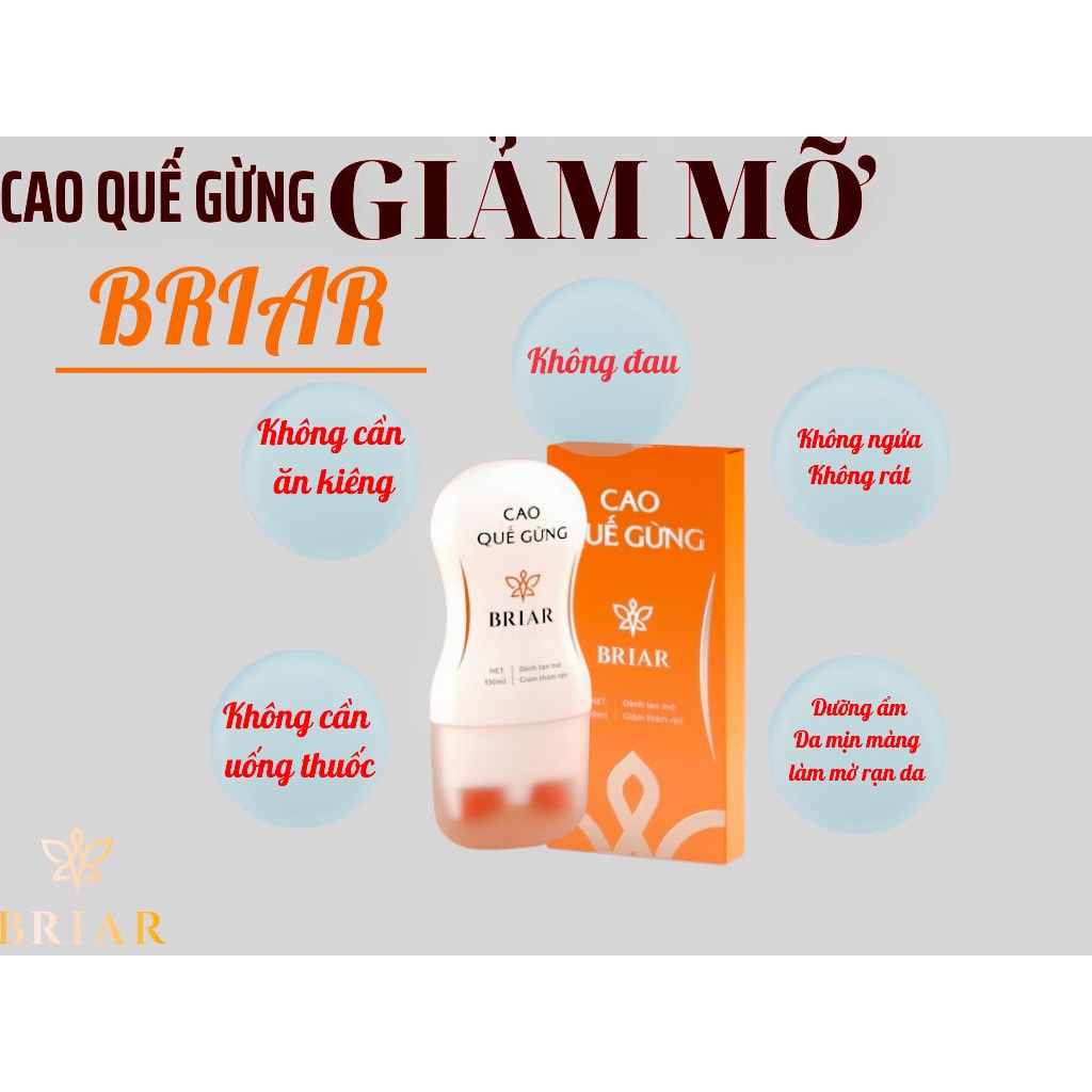 Cao giảm mỡ bụng, Cao gừng tan mỡ bụng Briar kết hợp đai nịt bụng giảm mỡ nhanh chóng, Gel giảm mỡ Đùi Tay Eo