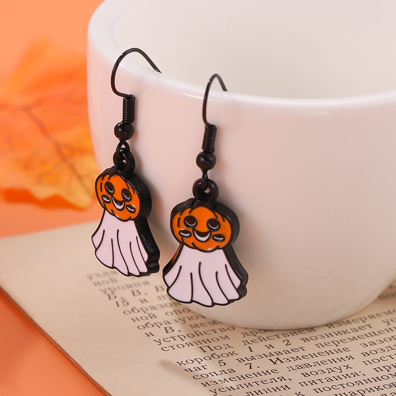Set 10 Cặp Bông Tai Chủ Đề Halloween Vui Nhộn Sáng Tạo Cho Bạn Bè