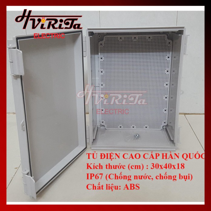 Tủ điện nhựa ABS chống nước 30x40x16 IP67 KYE 304016 HVIRITA