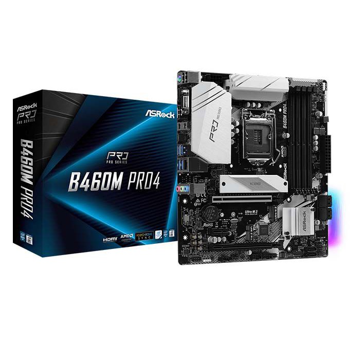 [Mã ELMS05 giảm 5% đơn 300k]Bo Mạch Chủ ASROCK B460M Pro4 NEW 100% Bảo hành 36T Chính hãng | BigBuy360 - bigbuy360.vn
