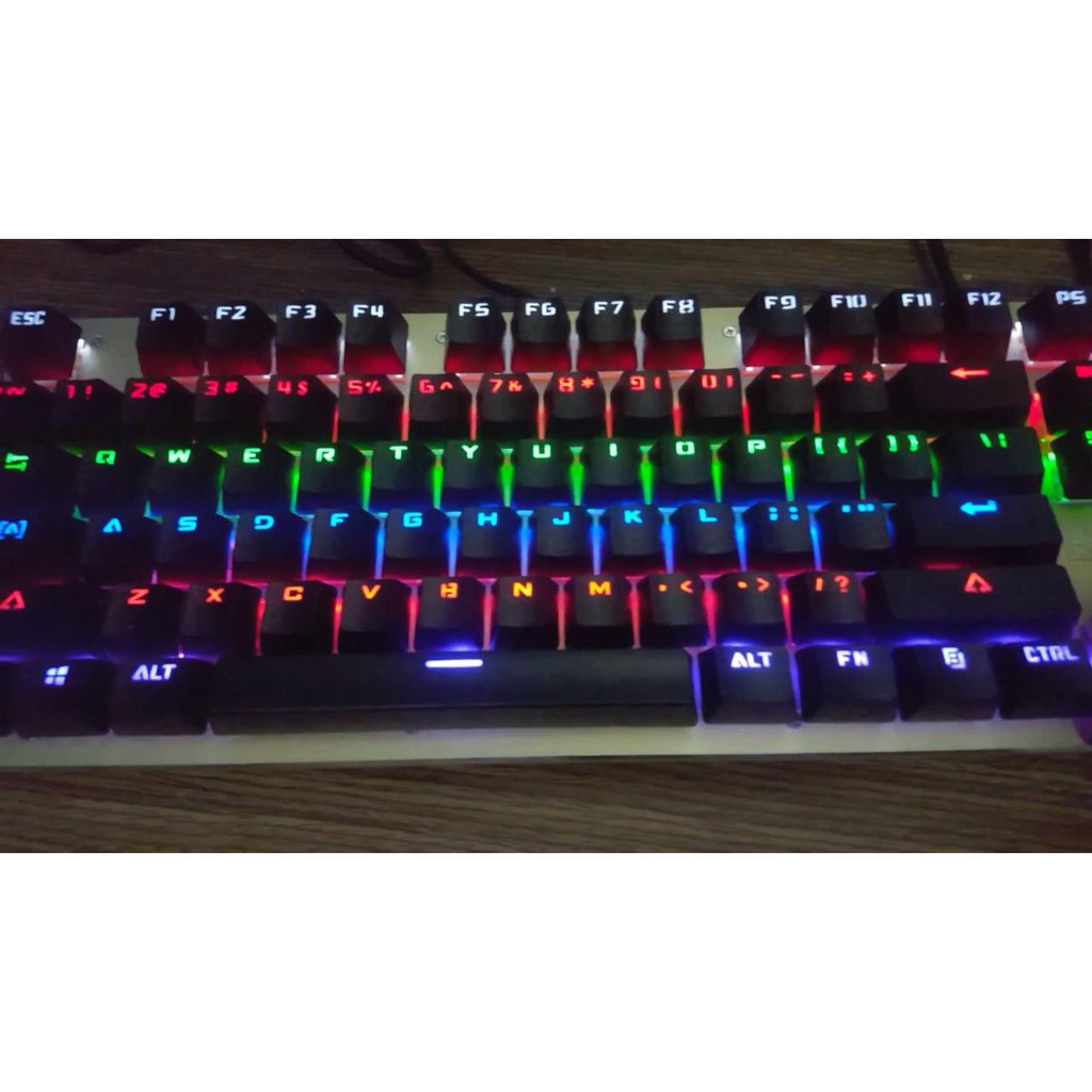 Bàn phím cơ game cao cấp Bosston MK916 tùy chỉnh 9 kiểu đèn led (đen đồng)