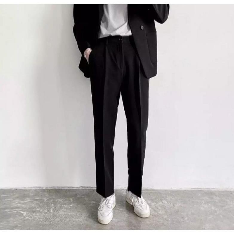 Quần baggy nam phong cách Hàn Quốc (đen,Xám), ống rộng mặc co giãn, phù hợp đi học, đi làm ་