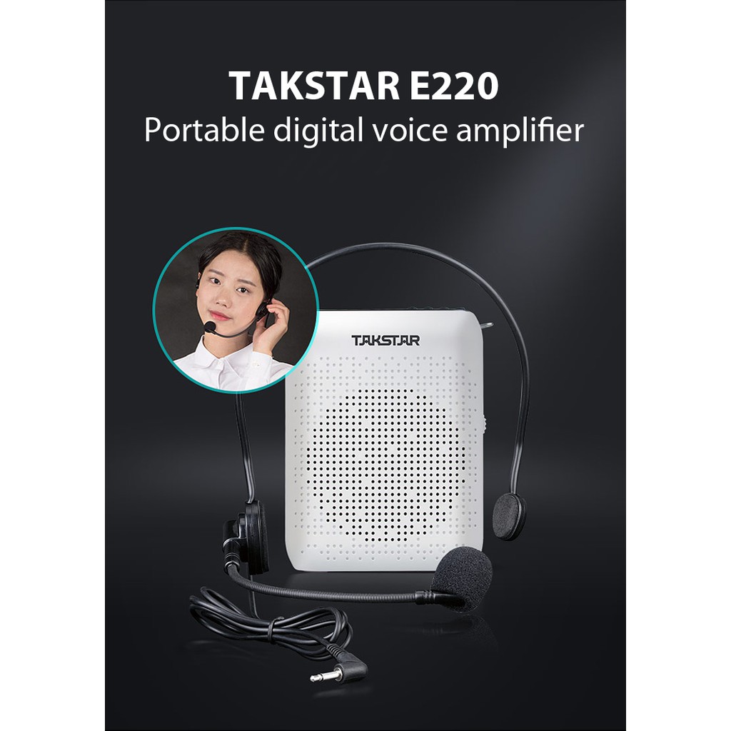 TAKSTAR E220 Máy Trợ Giảng Không dây Loa Microphone FM Công Suất Lớn Phù hợp Cho Hướng Dẫn viên Giáo Viên