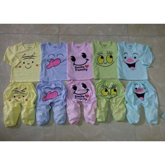 Set 5 bộ bé gái mặt cười đẹp