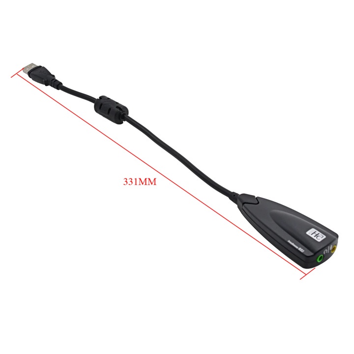 Usb Sound card adapter 5h 7 1 .H5, Dây chia mic Và loa từ cổng USB,  cáp nối USB ra sound cho máy tính