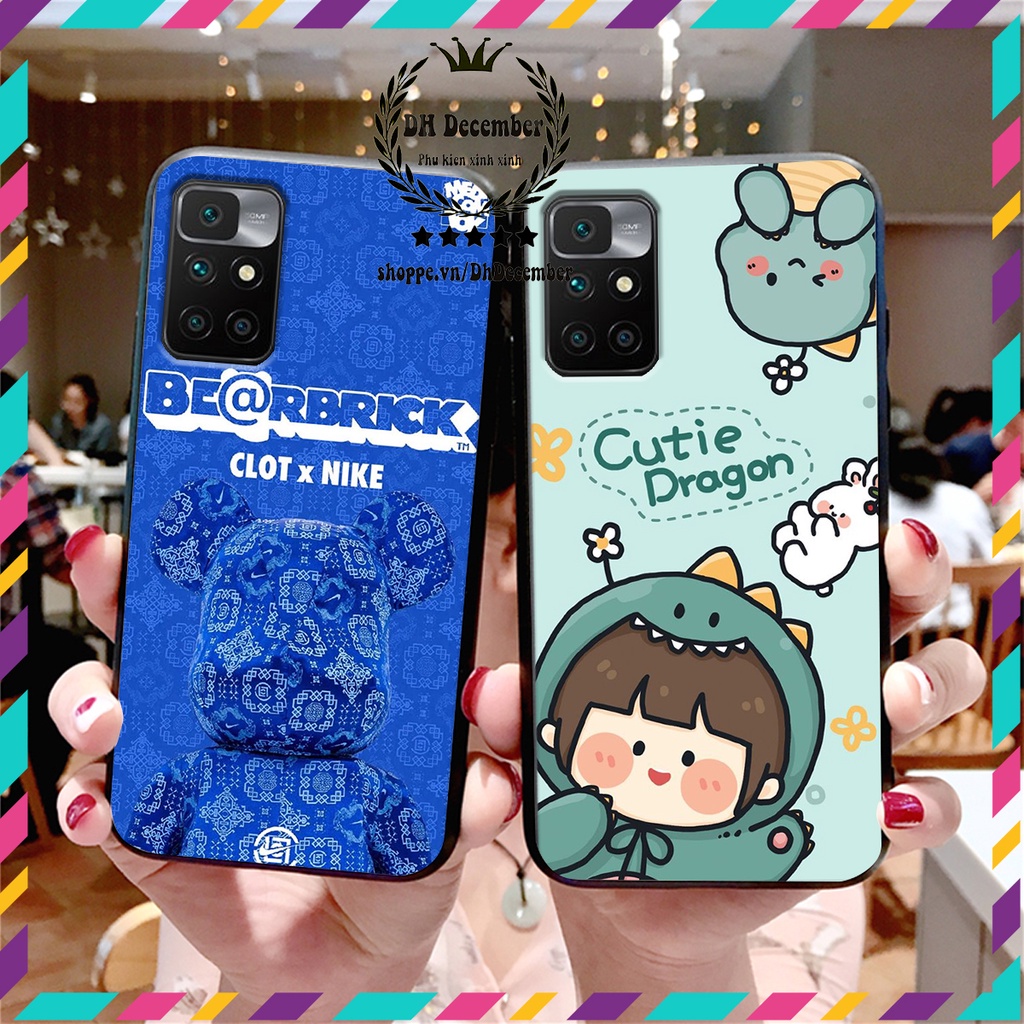 Ốp lưng Xiaomi REDMI 10 in hình 3D lucky, gấu Brick xinh xắn - KHÔNG NÊN BỎ LỠ