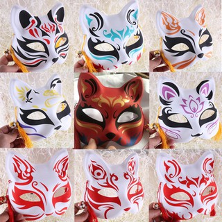 (Mask fox_cosplay) Mặt nạ hoá trang mèo vẽ Mặt Nạ Mèo Thần Tài Mặt Nạ Cáo