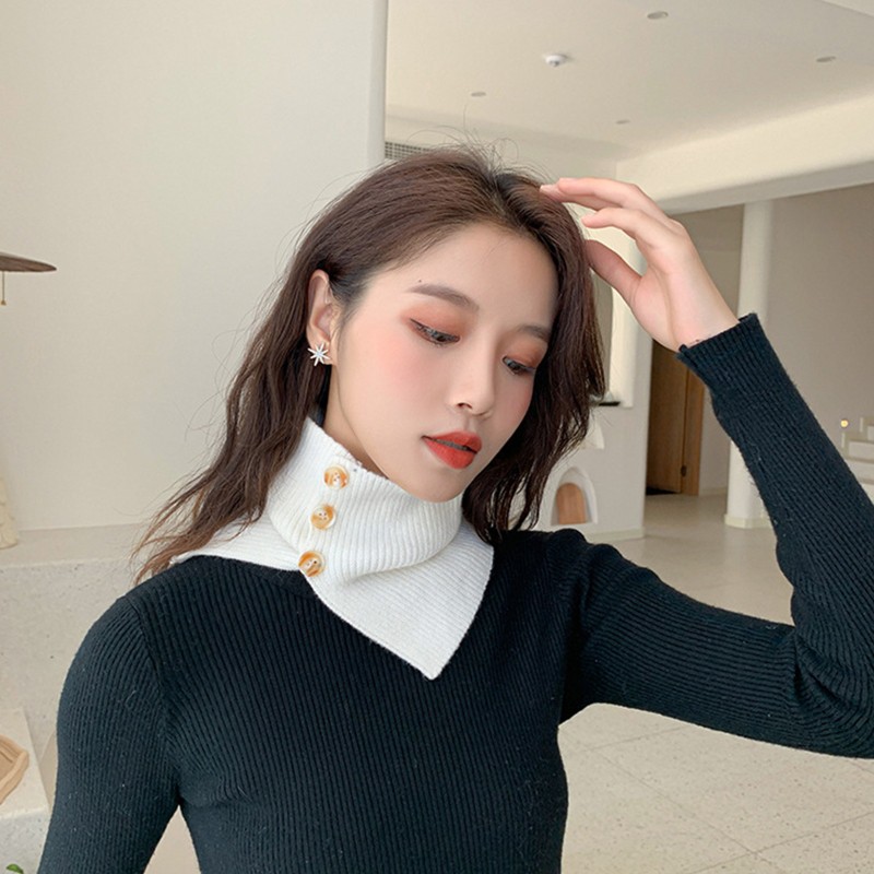 Khăn choàng cổ giả nút thắt thời trang thanh lịch dành cho nữ