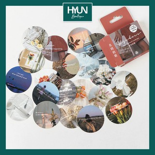 Hộp 40 Sticker Dán Lifestyle Trang Trí Sổ Tay Bullet Journal DIY Hyun Boutique