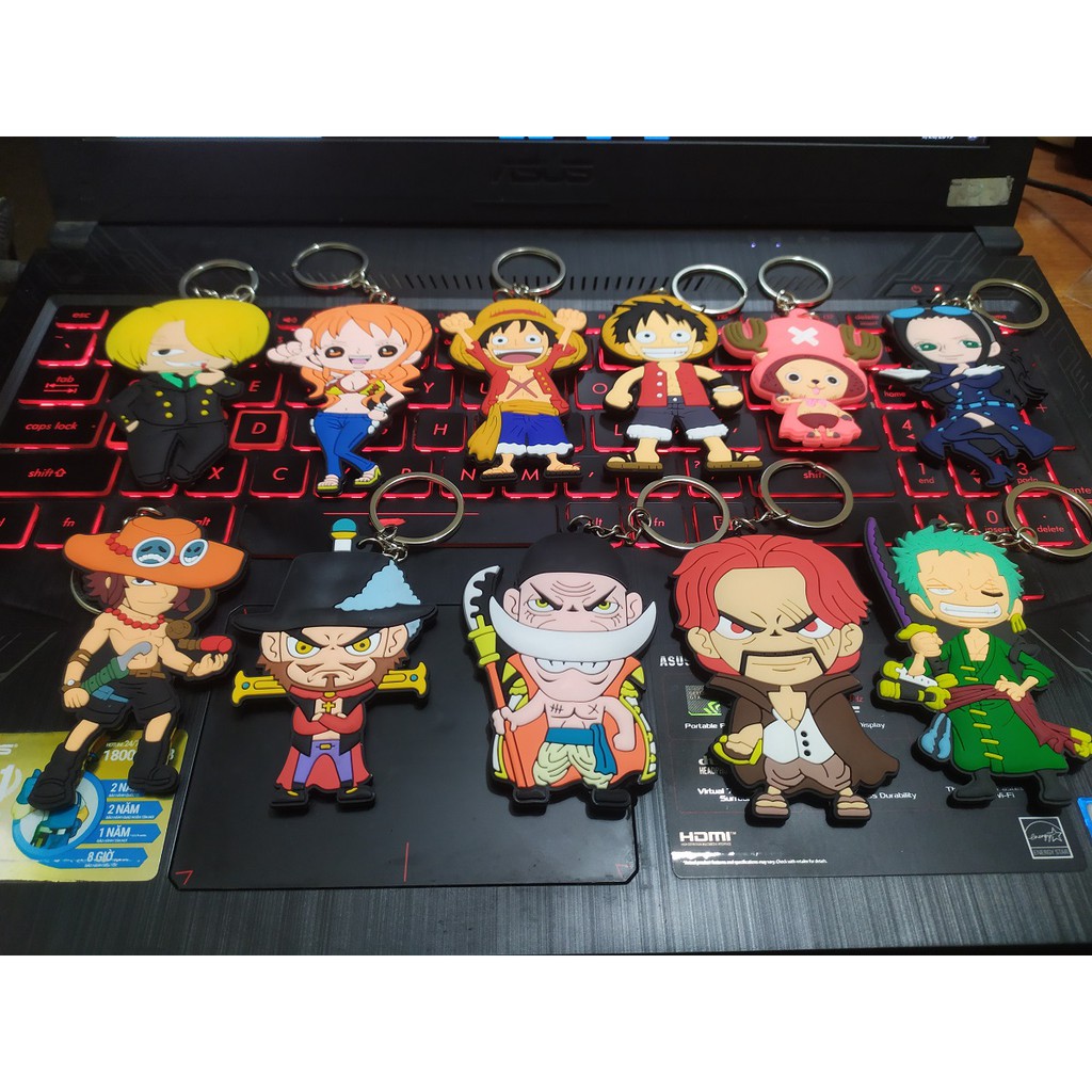 Móc khóa One Piece bản đẹp 2 mặt dày dặn chất liệu Silicone cao cấp 2/2 LOẠI TO