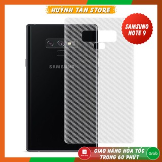 Miếng dán decal carbon mặt sau Samsung Note 9 chống trầy mặt lưng, chống bám vân tay