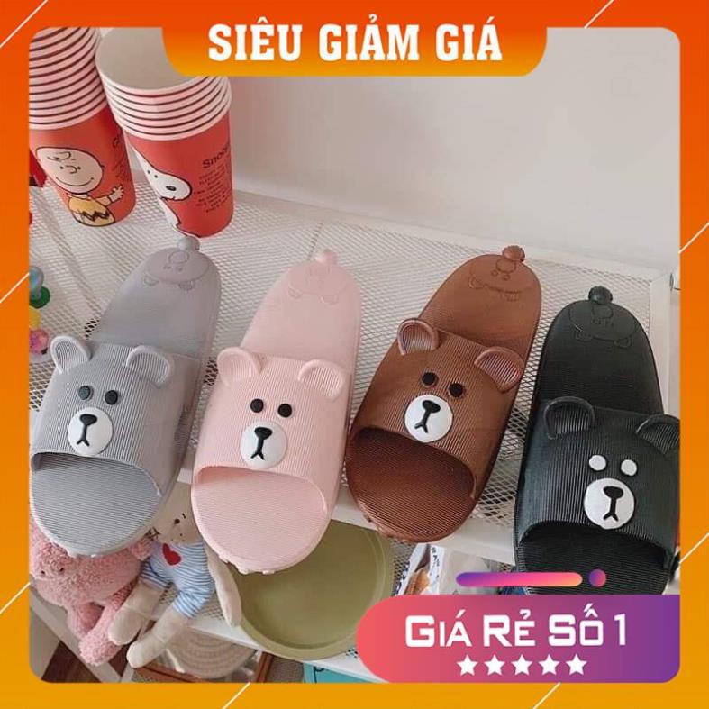 Mới -  Dép lê, dép quai ngang hình gấu ngộ nghĩnh đủ size 36-41