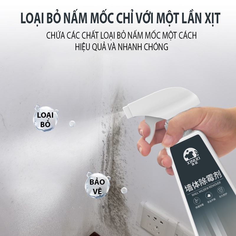 Bình Xịt Loại Bỏ Nấm Mốc Tường Nhà Xinuo - Chai 500ml
