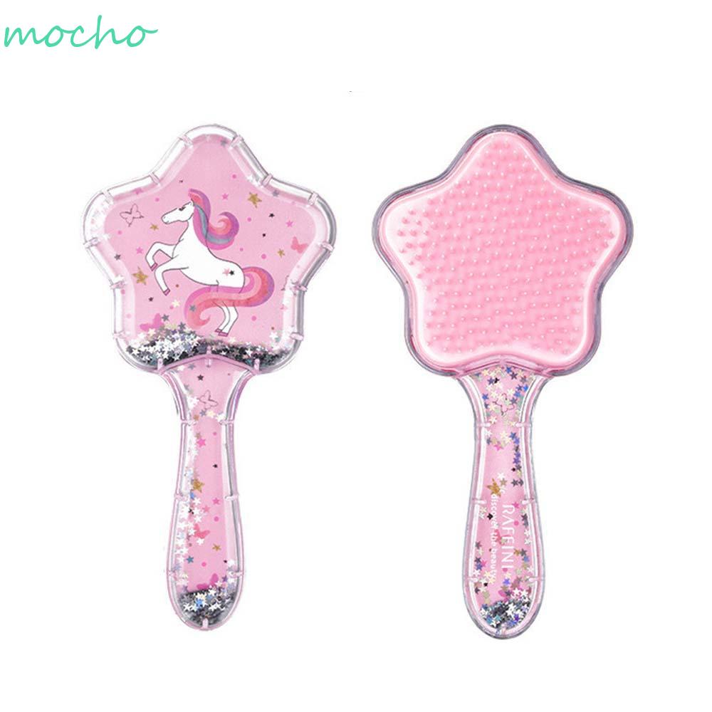 [Hàng mới về] Lược chải tóc massage chống tĩnh điện thiết kế kim tuyến dễ thương cho bé gái