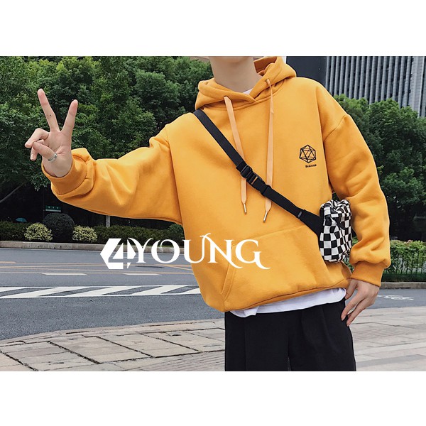 Áo khoác hoodie nam 4YOUNG phong cách Hàn Quốc Cầu Vồng