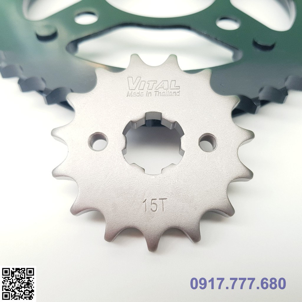 Nhông VITAL cho Sirius, Sirius FI, Jupiter-R,-V, Exciter 135, Exciter 150, Taurus, R15, Fz150, MT 15 Size 13T đến 1