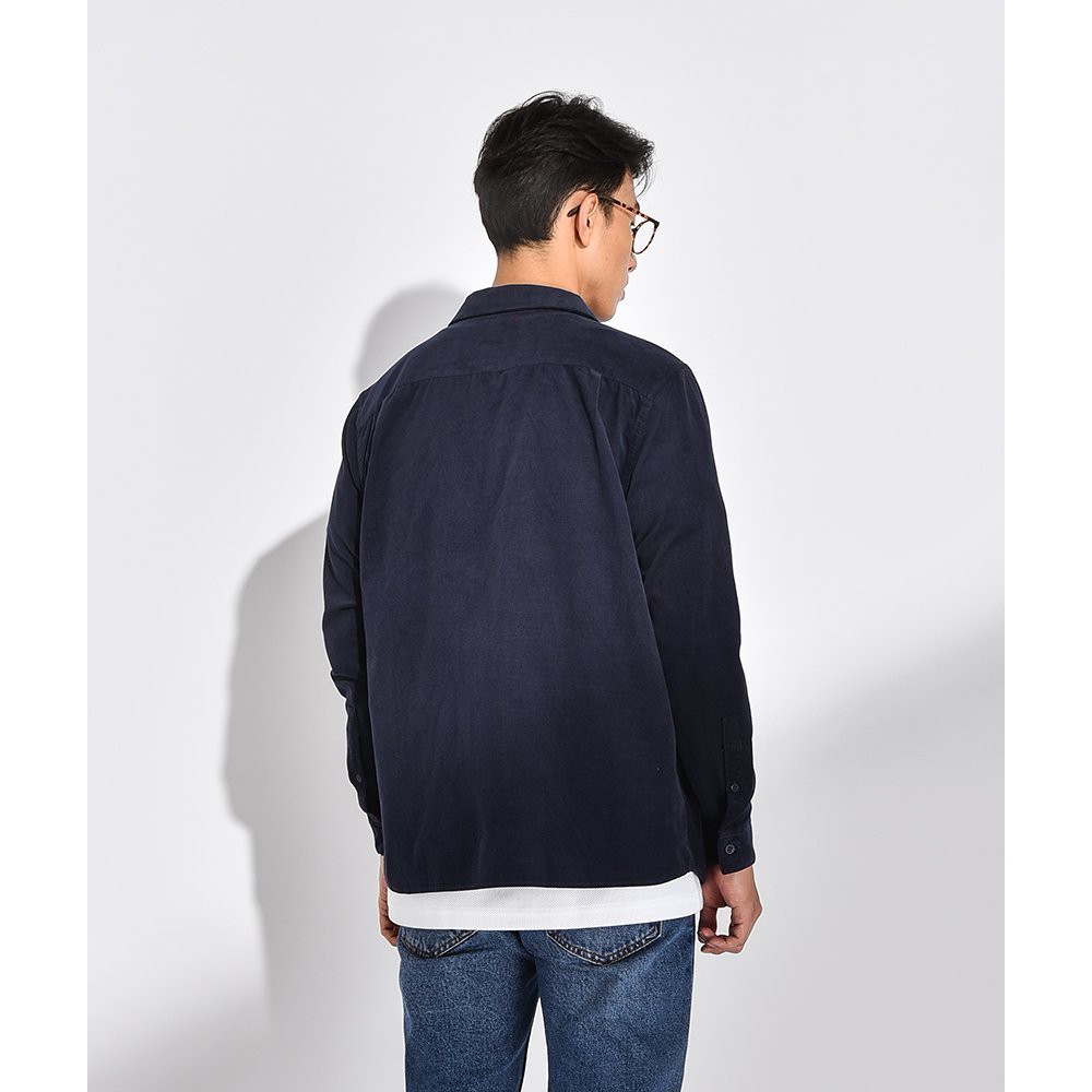 ROUTINE áo sơ mi nam đẹp 2019 Tay Dài Regular 1 Túi Ngực SM11020010