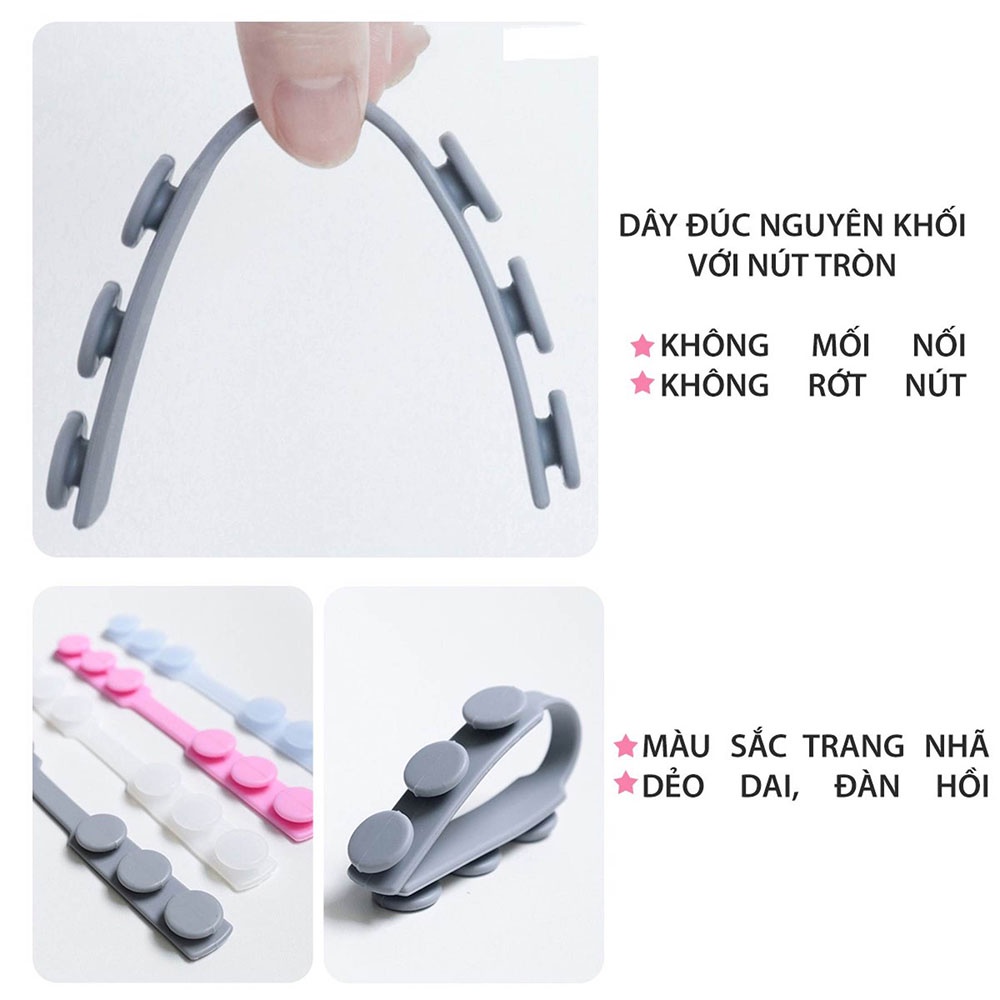 Dây đeo khẩu trang silicone chống đau tai 3 nấc điều chỉnh Micado