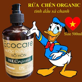 BIG SALE ! Nước rửa chén 100% organic Ecocare tinh dầu sả chanh,bồ hòn xuất khẩu Đức