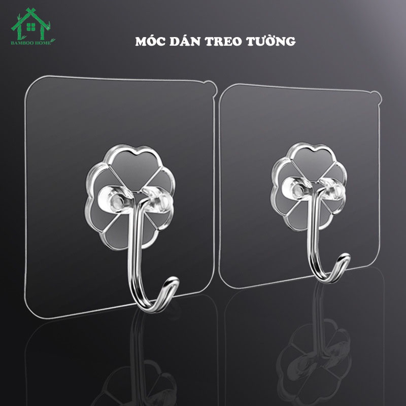 Móc dán tường treo quần áo siêu dính siêu chắc đa năng Bamboo Home