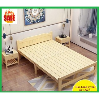 Mua Giường ngủ - giường ngủ gỗ thông gấp gọn  kích thước 80x195cm  tặng kèm đệm  gối