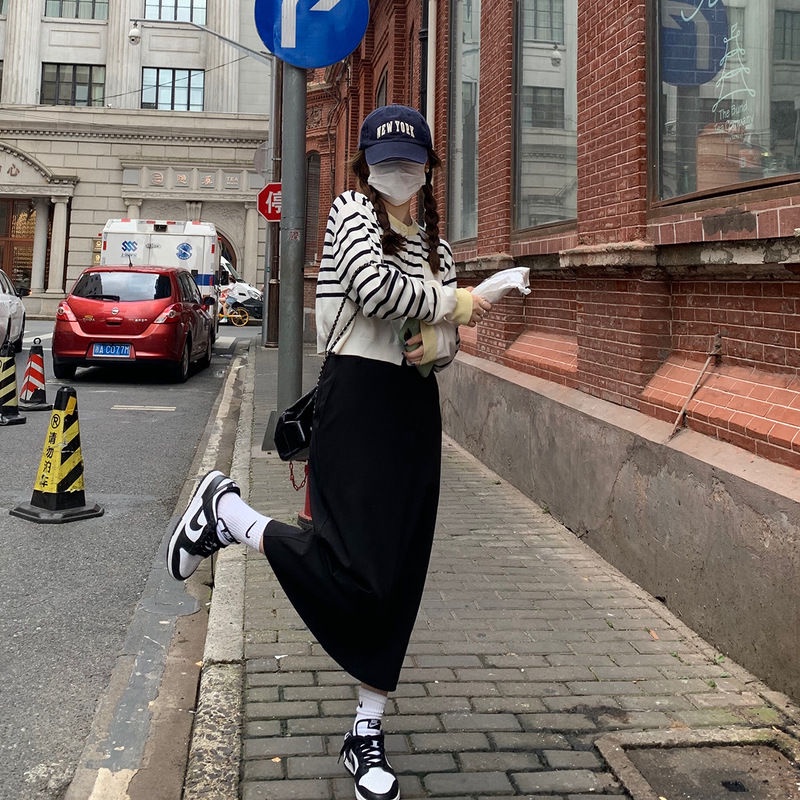 Áo khoác cardigan kẻ sọc màu sắc tương phản năng động thời trang cho nữ