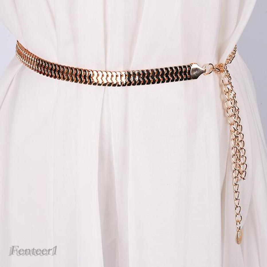 Thắt lưng dây xích phối tua rua thời trang cổ điển cá tính