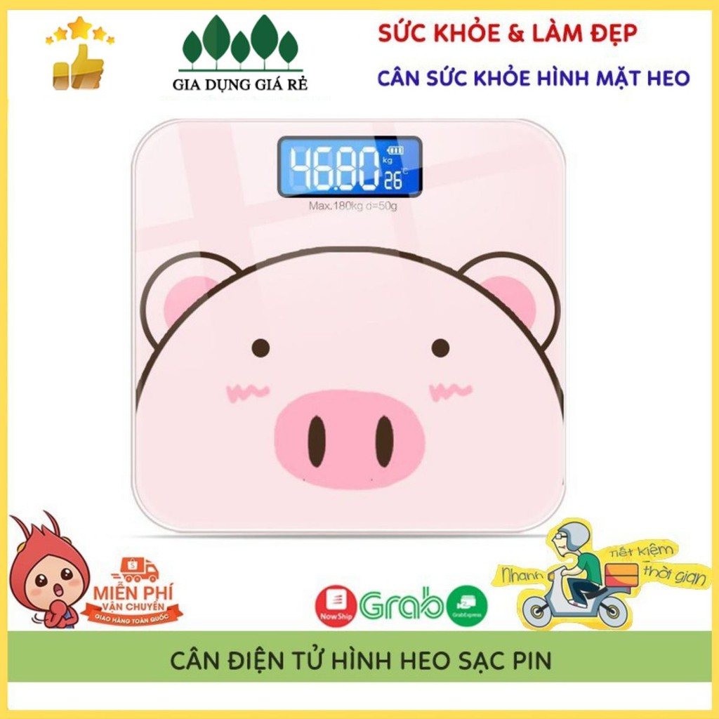 💖Hàng Loại A💖 Cân Điện Tử, Cân Sức Khỏe Hình Hèo Hồng Xinh Xắn, Trọng Lượng Tối Đa 200Kg, Tặng Kèm Thước Dây