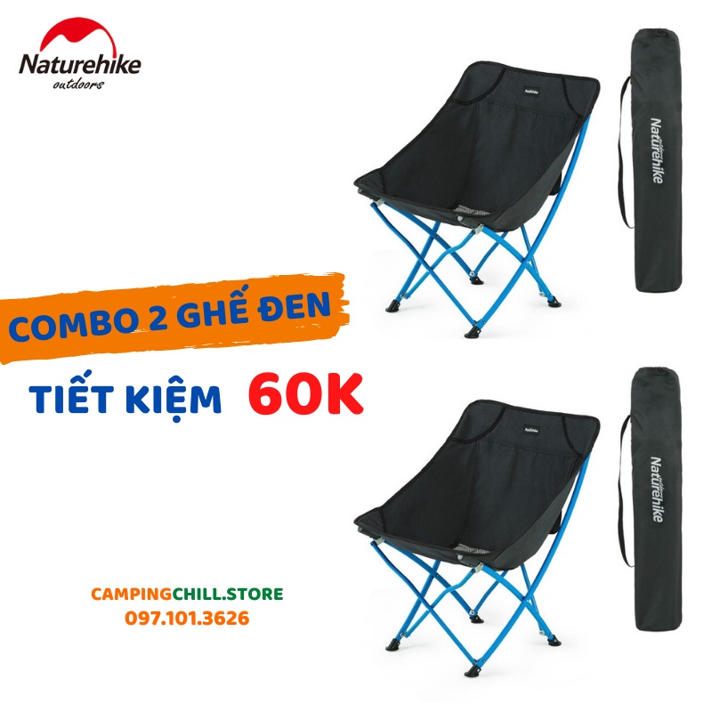 [CHÍNH HÃNG] GHẾ DÃ NGOẠI, CẮM TRẠI GẤP GỌN NATUREHIKE NH18X004-Y | BigBuy360 - bigbuy360.vn