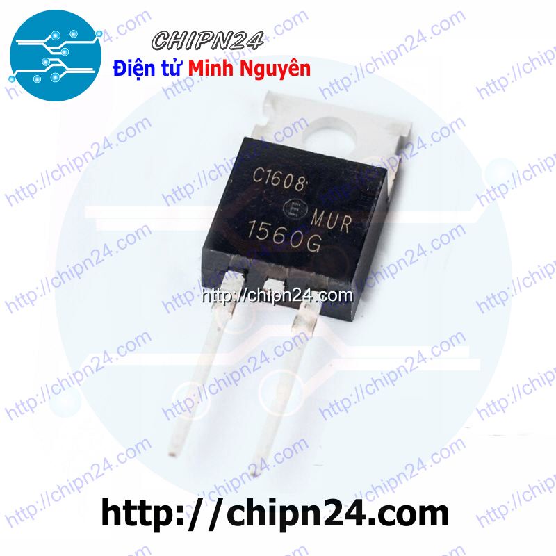 [2 CON] Diode MUR1560 TO-220 15A 600V (MUR1560G MUR 1560) [Diode Schottky]