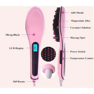Lược điện tự động chải thẳng tóc HQT906 (Hồng)