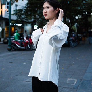 Sơ mi trắng trơn Freesize - WOG