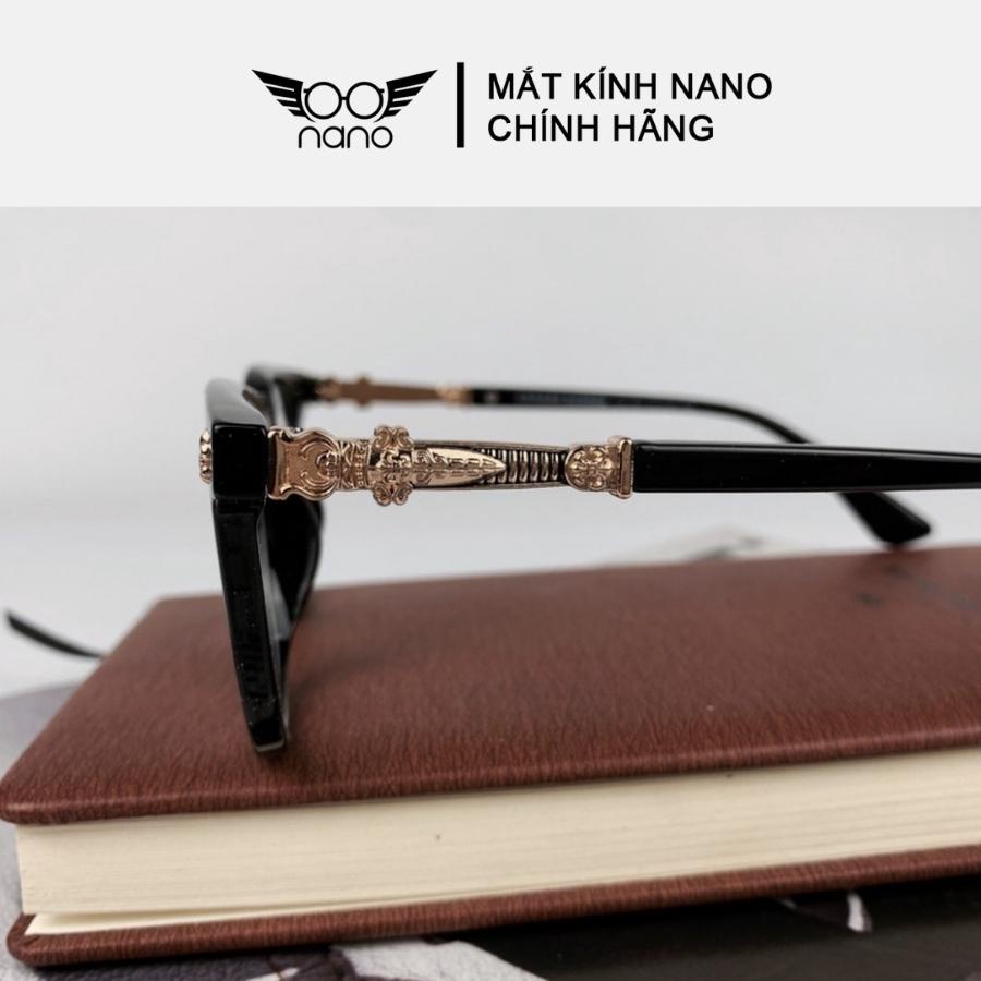 Gọng kính cận vuông nữ nam, kính gọng đen NANO Chrome Hearts A30168 phong cách hàn quốc thời trang chính hãng