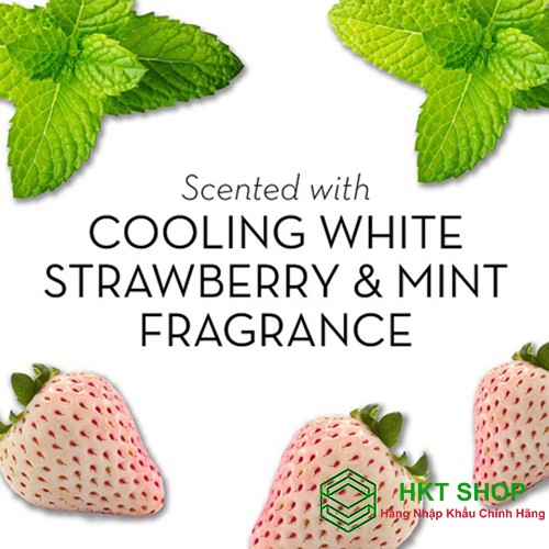 [Mẫu mới] Sữa tắm Olay Cooling White Strawberry &amp; Mint 650ml (Dâu Bạc Hà mát lạnh) - Nhập khẩu từ Mỹ
