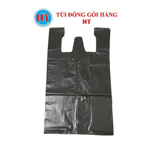 Túi nilon đen đựng rác, túi đen đóng hàng có quai loại đựng 1kg, 2kg, 3kg, 5kg, 10kg, 15kg, 20kg, 30kg (bịch 1kg)