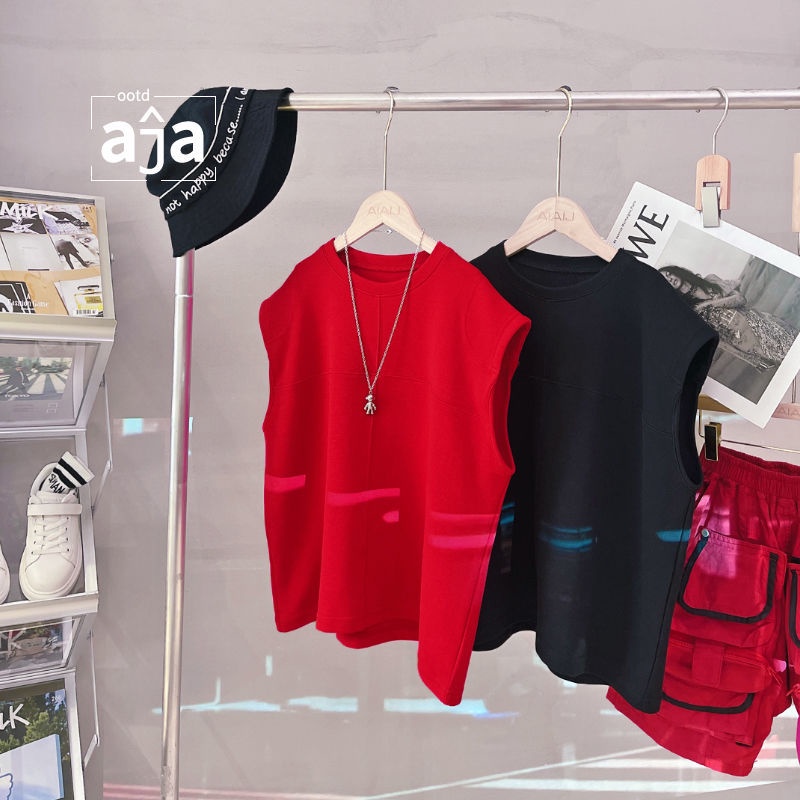 Áo Thun Không Tay Dáng Rộng Thời Trang Mùa Hè Hàn Quốc Dành Cho Bé Trai 2022