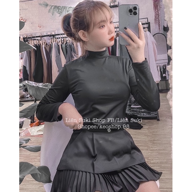 Áo giữ nhiệt nữ lót lông/Ảnh thật