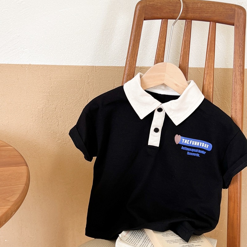 Áo Thun POLO Cotton Tay Ngắn Phong Cách Hàn Quốc Thời Trang Mùa Hè Ttc201 Dành Cho Bé Trai Tiểu Học