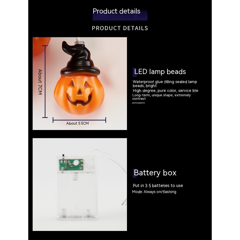 Dây Đèn led Trang Trí Halloween Phong Cách Mới