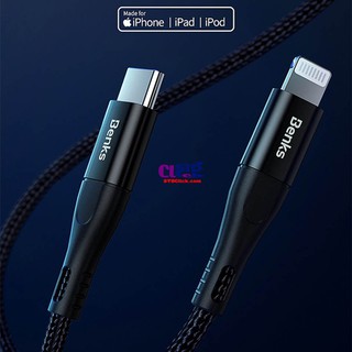 CÁP SẠC NHANH PD TYPE C TO LIGHTNING BENKS CHUẪN MFI 25CM - 120CM CHÍNH HÃNG