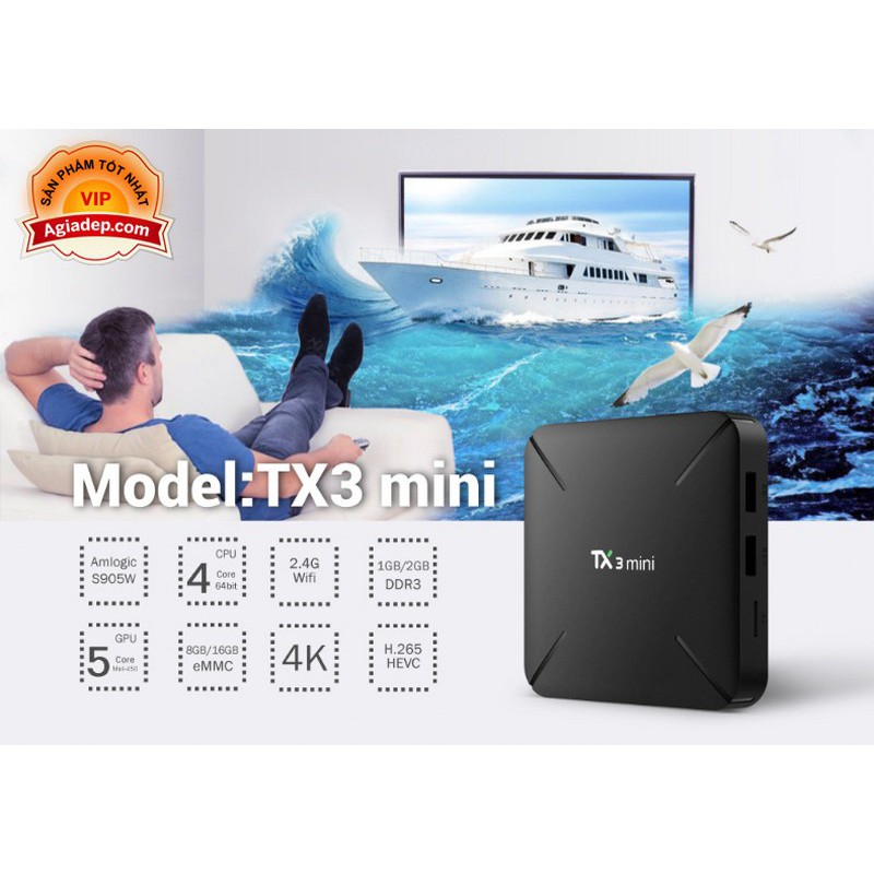 Tvbox TX3 mini Tích hợp FPT Play - Android tivibox xem phim, truyền hình, game online của Agiadep