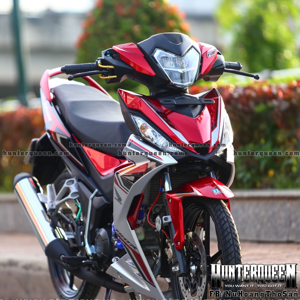 Tem rời cao cấp dán xe Winner RS 150R đỏ bạc. Decal chống nước, không bay màu