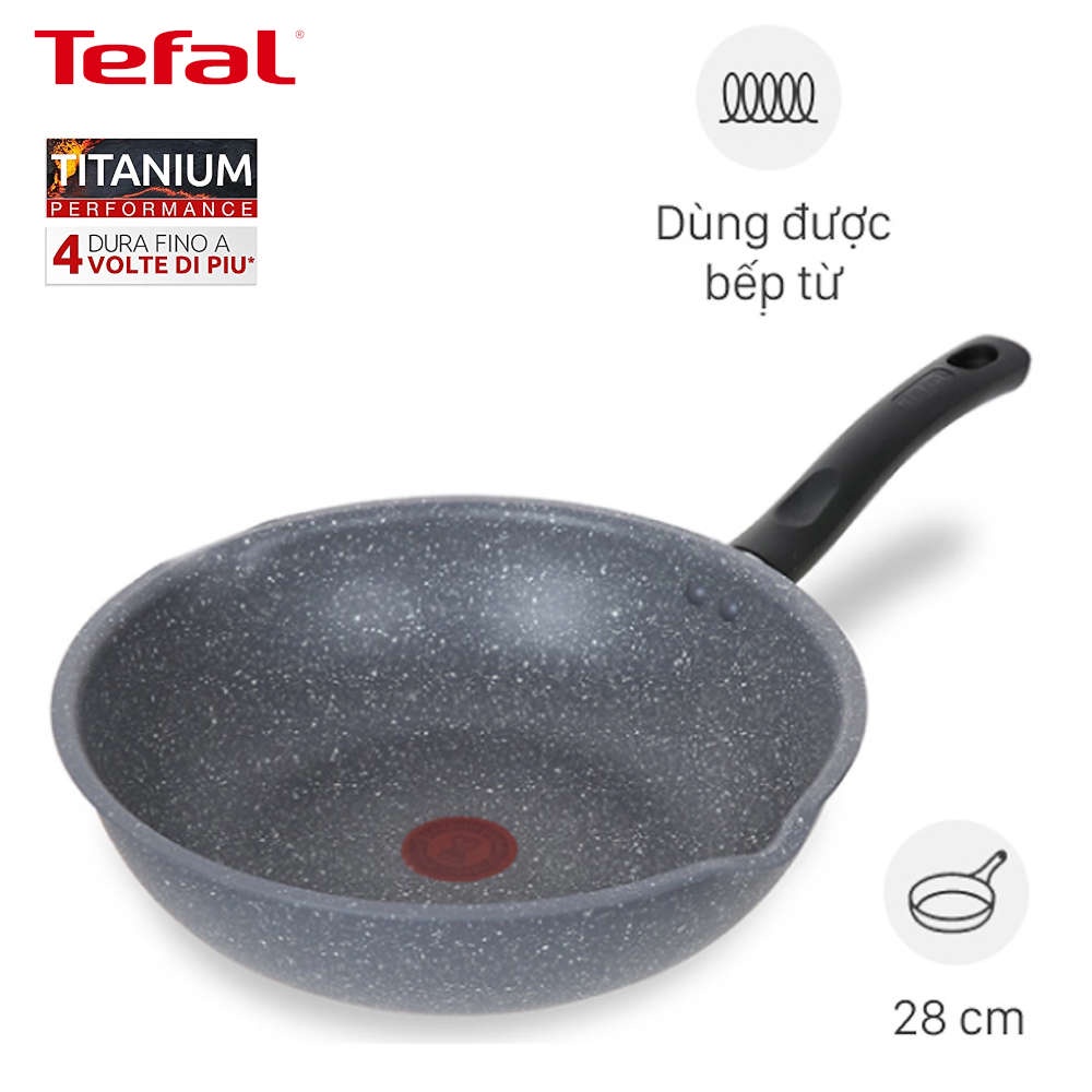 Chảo nhôm sâu lòng chống dính đáy từ Tefal Cook Healthy G1348695 size 28cm bảo hành 24 tháng