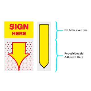 Giấy note trình ký Sign Here cao cấp