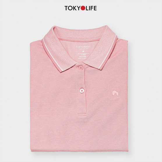 Áo Polo Nữ TOKYOLIFE phông cộc tay, vải cotton thoáng khí I9POL001K