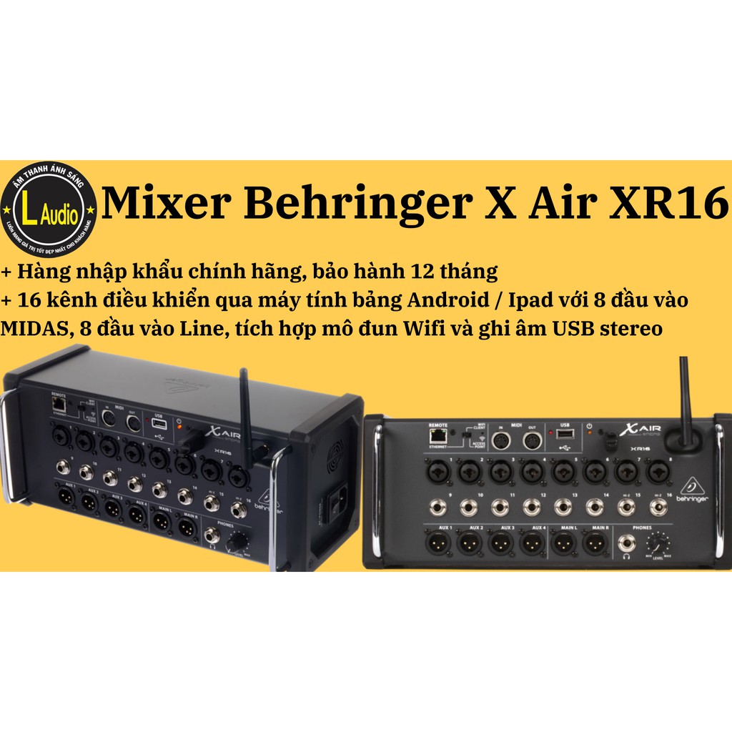 Mixer số XR16 Digital Behringer - Thương Hiệu Đến Từ Châu Âu