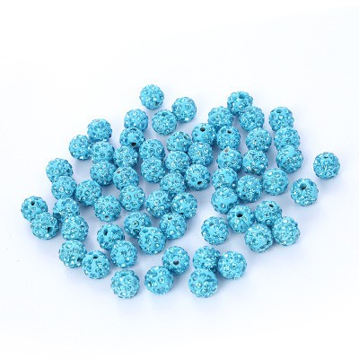 [HG01] Phụ kiện trang sức (DIY) - 20 Hạt gốm đính đá pha lê lấp lánh dùng phối vòng cổ, vòng tay, bông tai